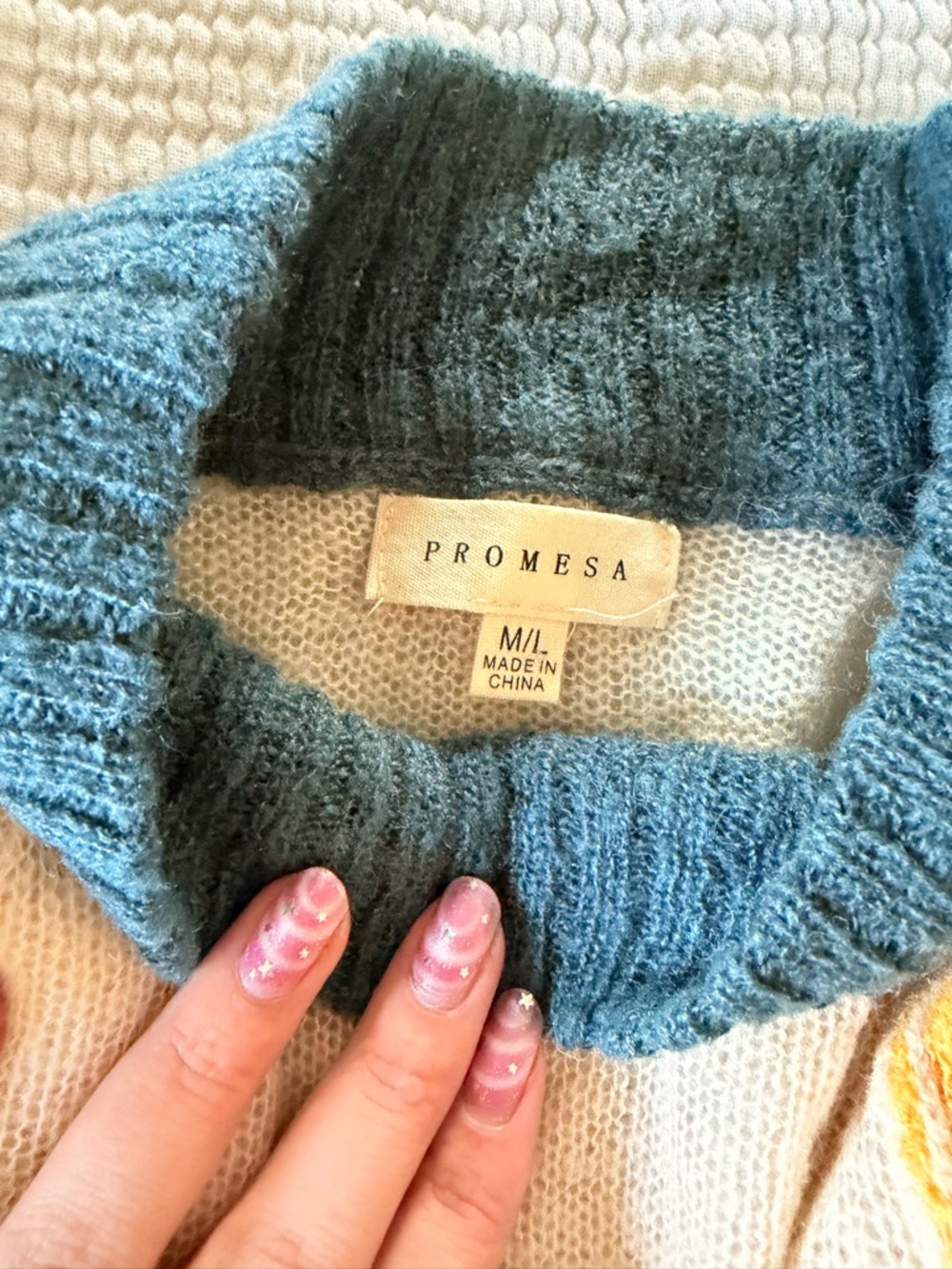 Promesa Colorblock Bohemian Sweater - Picture 3 of 4